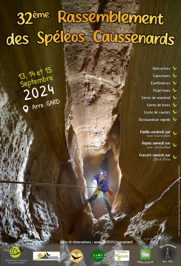 Affiche caussenard spéléo 2024